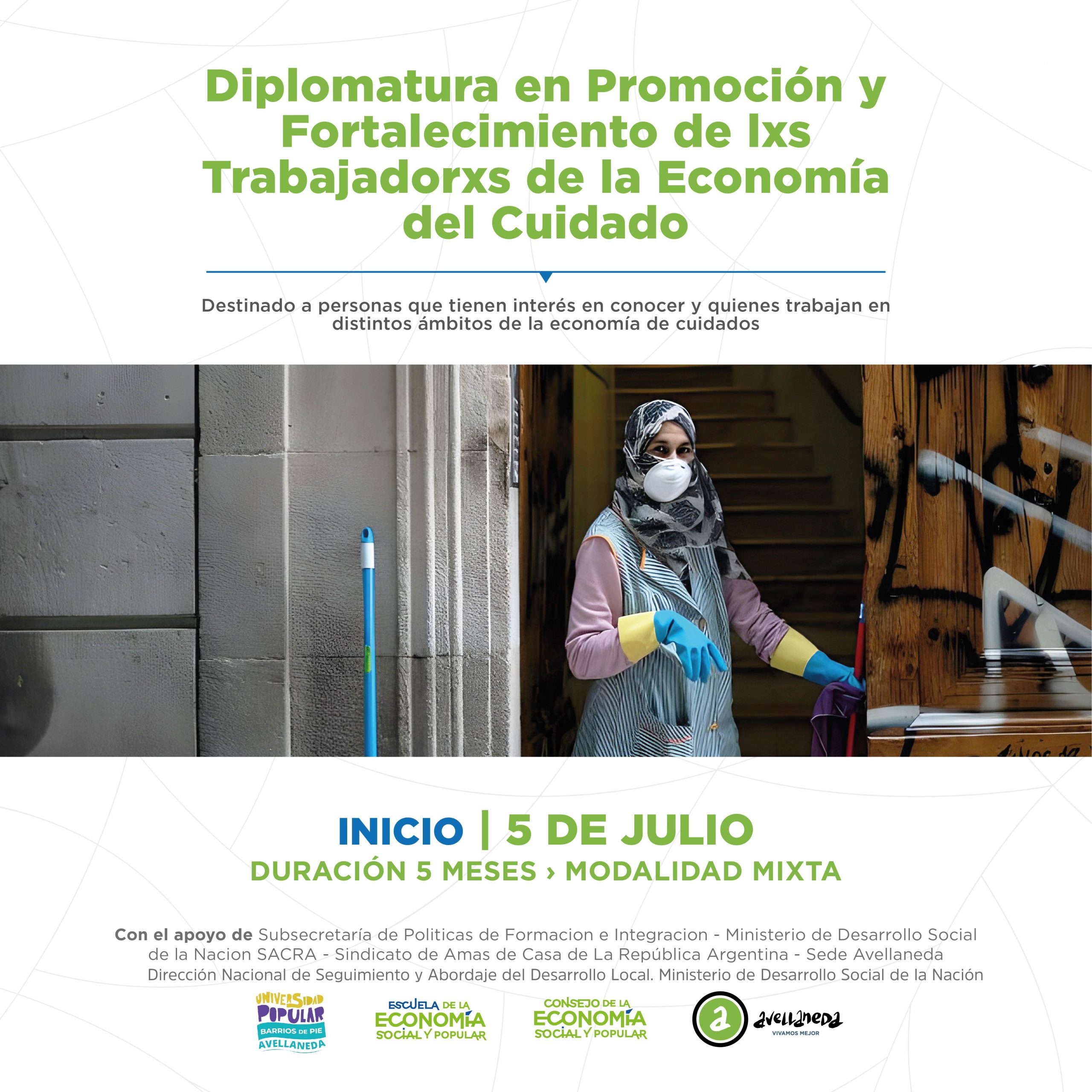 Diplomatura ‘Promoción y Fortalecimiento de lxs trabajadorxs de la Economía del Cuidado’