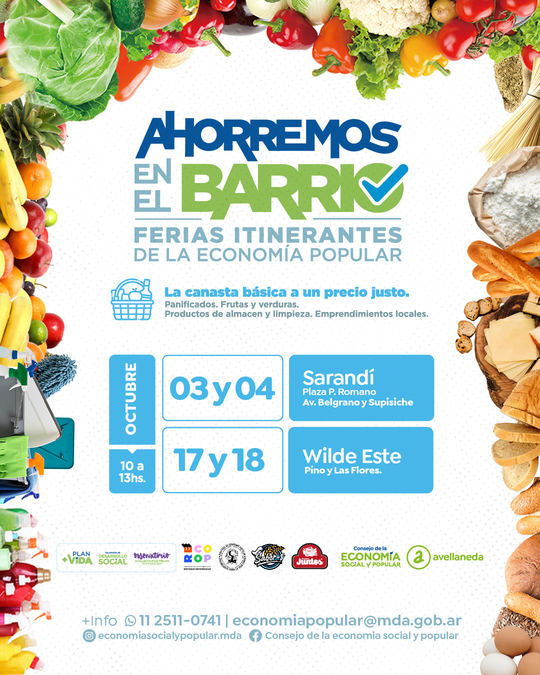 ¡Te invitamos a las Ferias Itinerantes! ¡Mira la lista de precios!