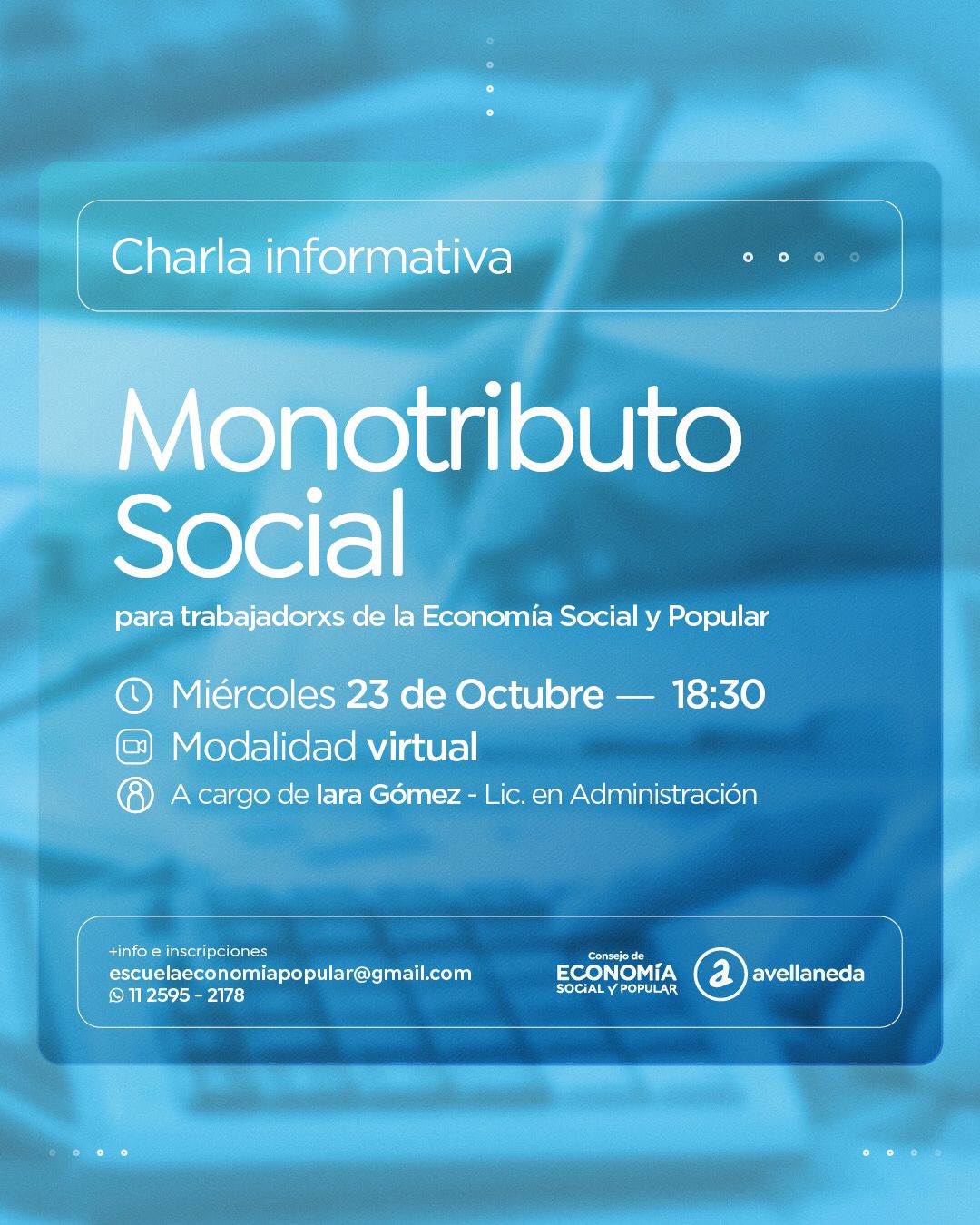 Charla Informativa: Monotributo Social