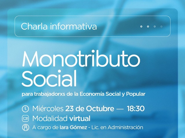 Charla Informativa: Monotributo Social