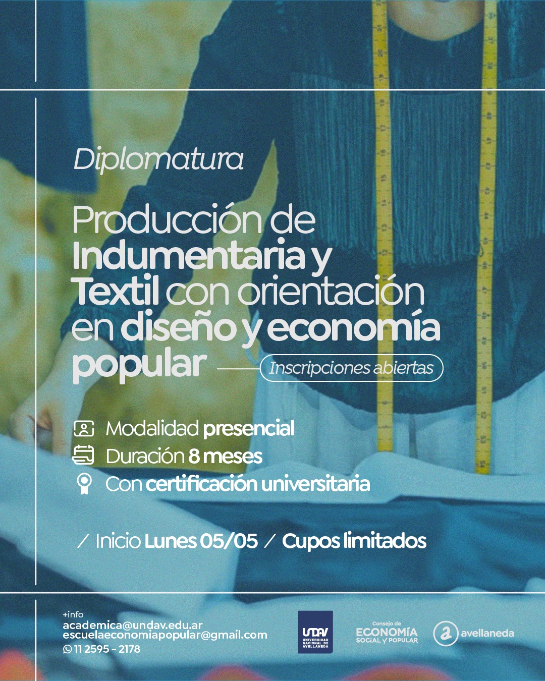 Diplomatura en Producción de Indumentaria y Textil con orientación en diseño y economía popular
