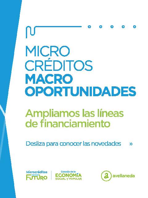 ✅Ampliamos las líneas de financiamiento del Programa de MICROCRÉDITOS