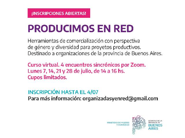 Curso virtual PRODUCIMOS EN RED – 📝 INSCRIPCIÓN ABIERTA